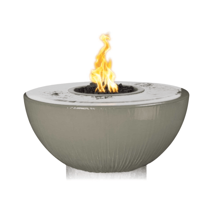 The Outdoor Plus Series Sedona GFRC Electronic 360 Degree Spill Round Fire and Water Bowl - 38" - OPT-38FW360E12V