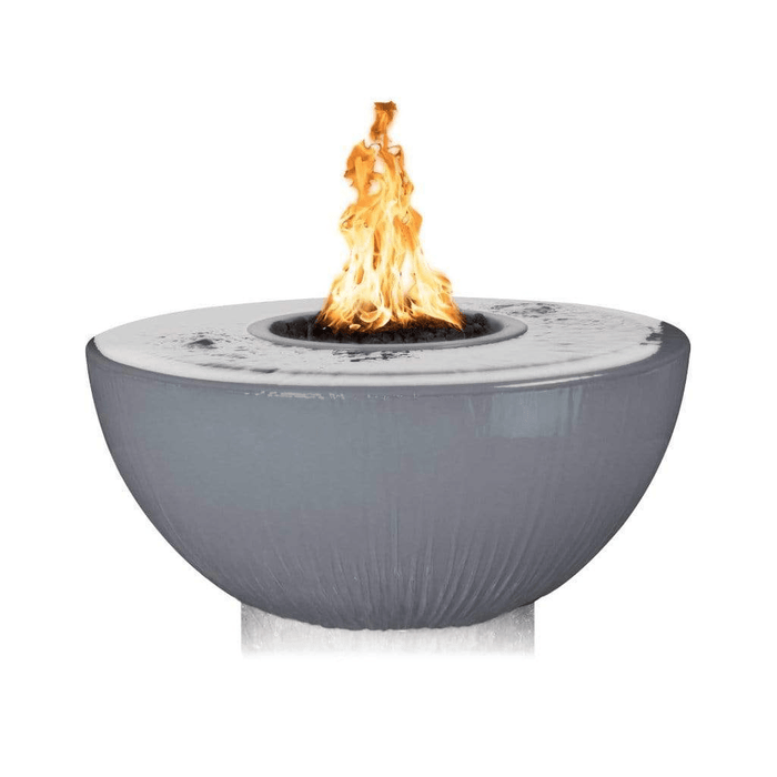 The Outdoor Plus Series Sedona GFRC Electronic 360 Degree Spill Round Fire and Water Bowl - 38" - OPT-38FW360E12V