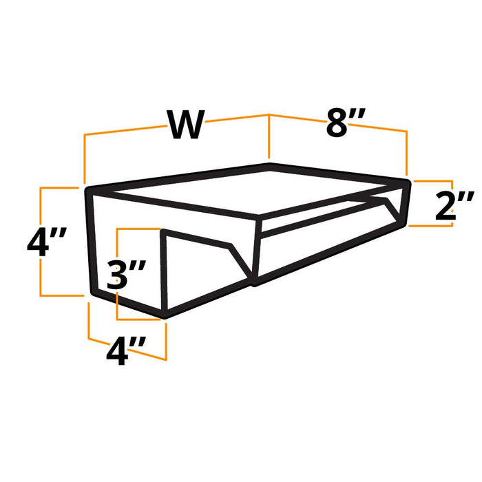 The Outdoor Plus Smooth Flow Scupper 8" - 316 Marine Grade Stainless Steel - OPT-SFS8-SS