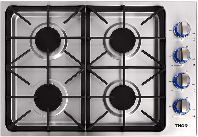 Thor 30 in. Drop-in Natural Gas Cooktop in Stainless Steel 