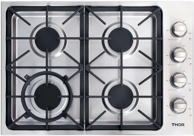 Thor 30 in. Drop-in Natural Gas Cooktop in Stainless Steel 