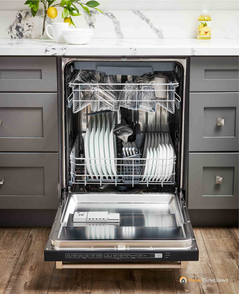 Thor Kitchen 6-Piece Appliance Package - 30-Inch Gas Range, Under Cabinet Range Hood, Refrigerator, Dishwasher, Microwave, and Wine Cooler in Stainless Steel