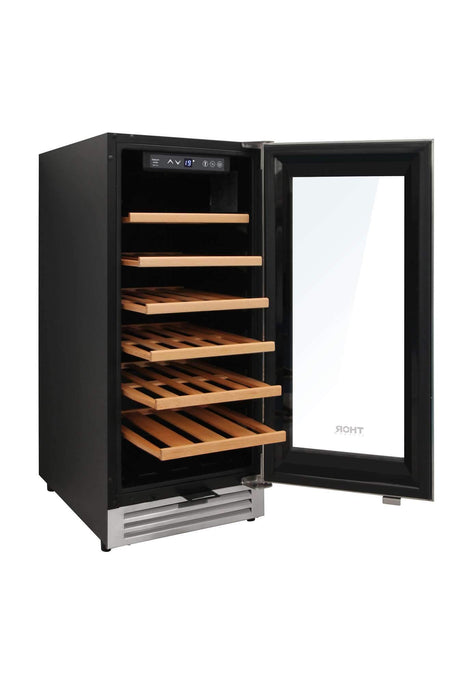 Thor Kitchen 15” Built-in Wine Cooler with 33-Bottle Capacity and Sabbath Mode (TWC1501)