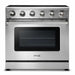 Thor Kitchen 4-Piece Appliance Package - 36-Inch Electric Range, French Door Refrigerator, Dishwasher, and Microwave Drawer in Stainless Steel