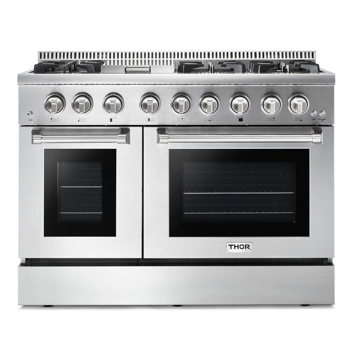 Thor Kitchen 48 in. Gas Burner, Electric Oven 6.7 cu. ft. Range in Stainless Steel - HRD4803U