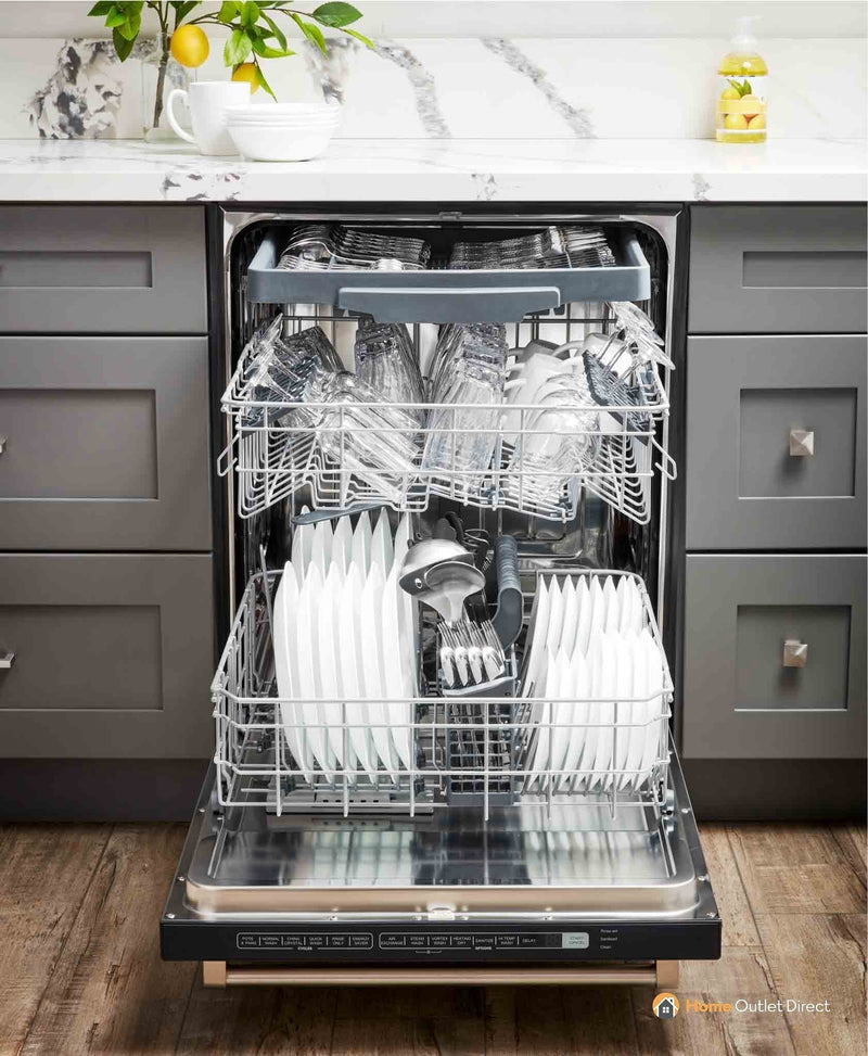 Thor Kitchen 5-Piece Pro Appliance Package - 48-Inch Gas Range, French Door Refrigerator, Dishwasher, Under Cabinet 11-Inch Tall Hood & Wine Cooler in Stainless Steel