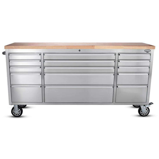 Thor Kitchen 72-Inch 15-Drawer Workbench, Stainless Steel HTC7215M