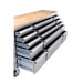 Thor Kitchen 72-Inch 15-Drawer Workbench, Stainless Steel HTC7215M