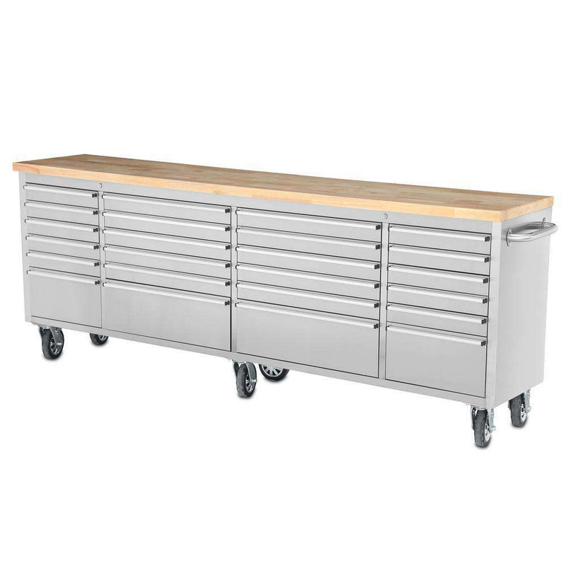 Thor Kitchen 96-Inch 24-Drawer Mobile Workbench in Stainless Steel (HTC9624M)