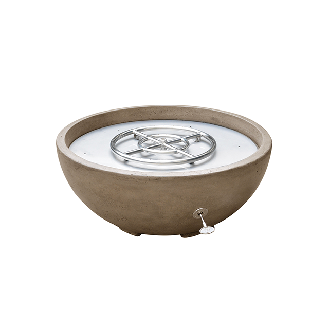 TrueFlame Adobe Series 30" GFRC Glass Fiber Reinforced Concrete Fire and Water Bowl