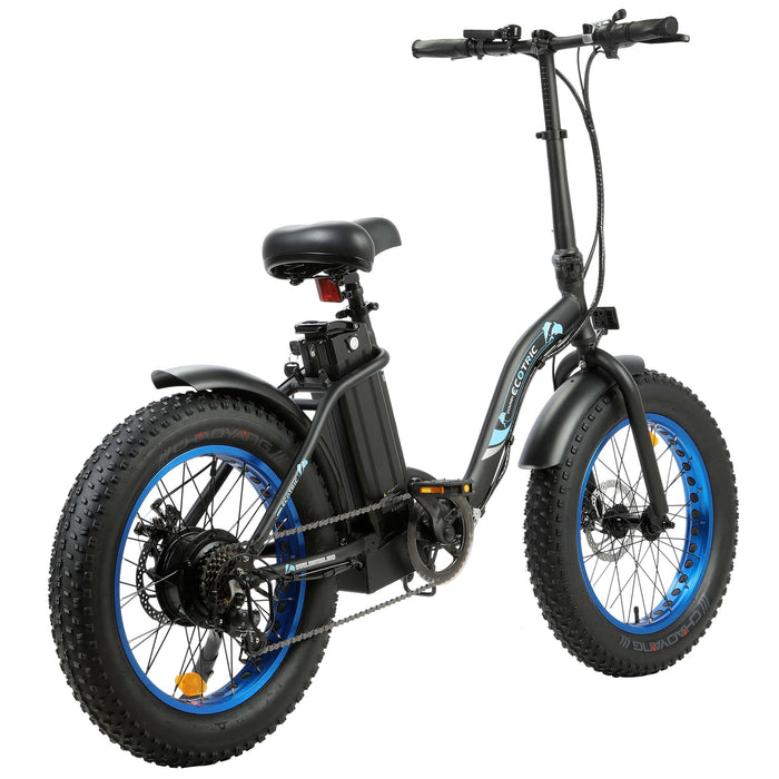 UL Certified-Ecotric 20inch black Portable and folding fat bike model Dolphin