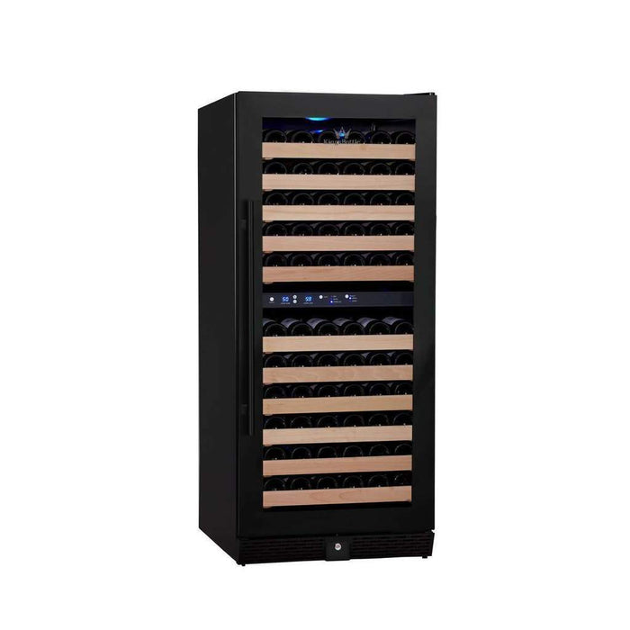 Kings Bottle 100 Bottle Upright Dual Zone Wine Fridge For Home KBU100DX-FG, LHH