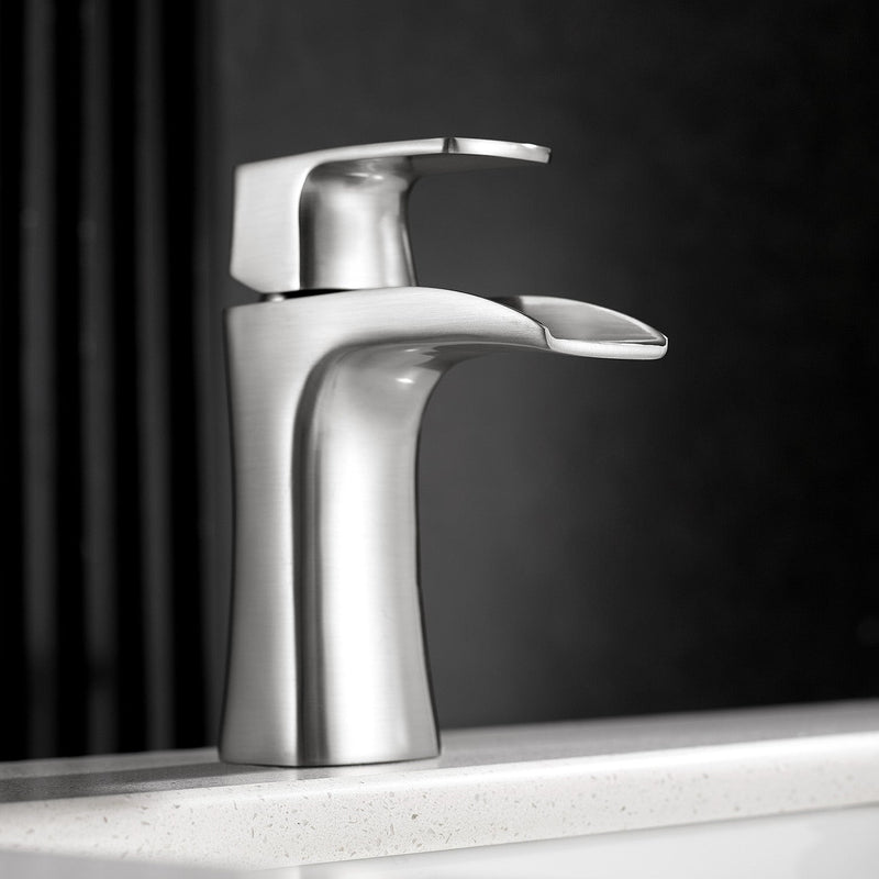 Vinnova Alessandra Single-Lever Vessel Bathroom Faucet Brushed Nickel Finish