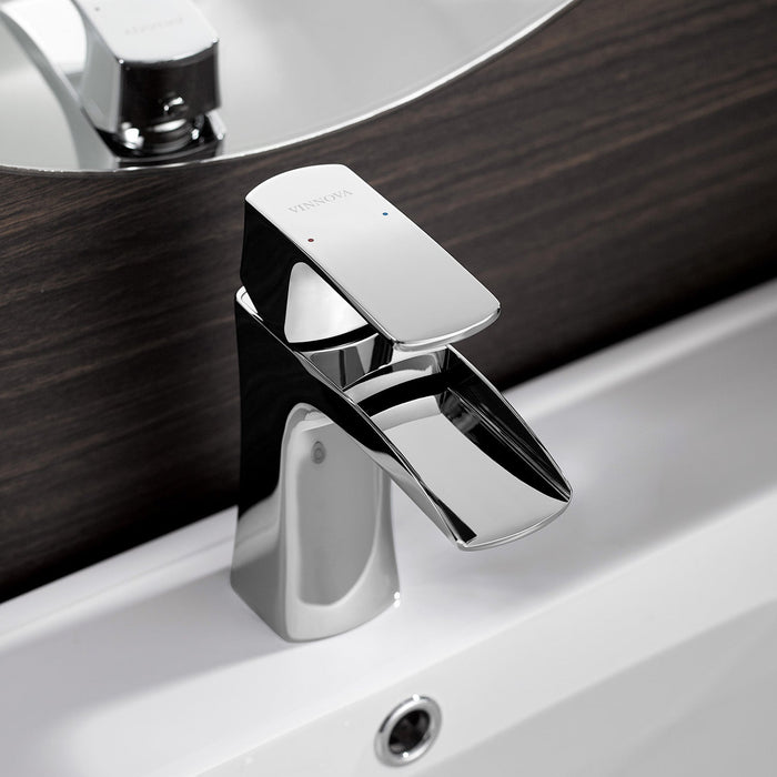 Vinnova Alessandra Single-Lever Vessel Bathroom Faucet Polished Chrome Finish