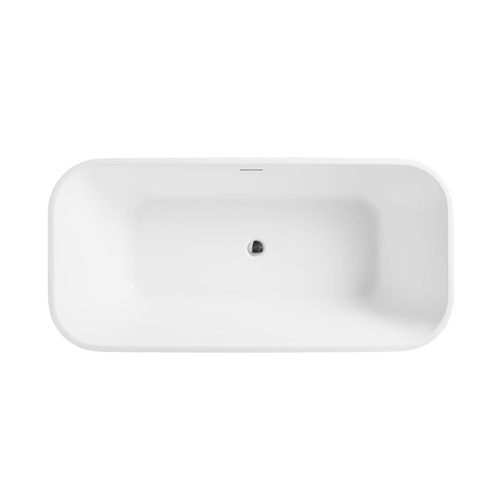 Vinnova Augustine Soaking Bathtub White Finish