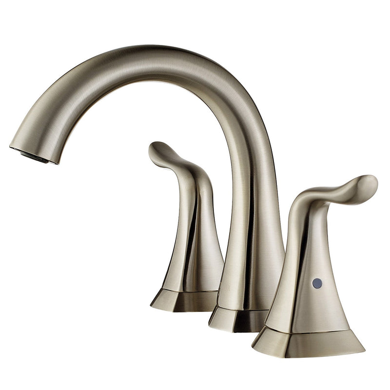 Vinnova Beverly Two-Handle 8-Inch Widespread Bathroom Fauce Brushed Nickel Finish Side View