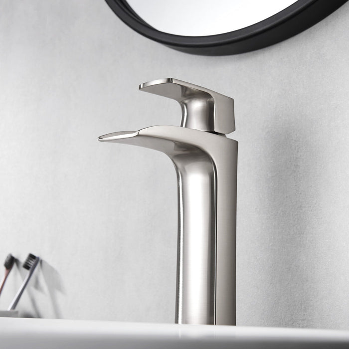 Ciara Single-Lever Vessel Bathroom Faucet Brushed Nickel Finish