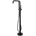 Vinnova Delara Freestanding Chrome Tub Faucet with Hand Shower Matte Black Finish