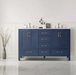 Vinnova Gela 60" Double Vanity with Carrara White Marble Countertop - without Mirror