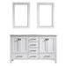 Vinnova Gela 60" Double Vanity with Carrara White Marble Countertop - with Mirror