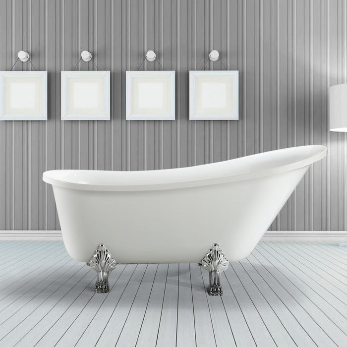 Vinnova Jacqueline Soaking Bathtub White Finish