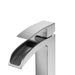 Vinnova Liberty Single-Handle Basin Bathroom Faucet Satin Nickel Finish Top View