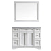 Vinnova Naples 48" Vanity in White with Carrara White Marble Countertop - with Mirror