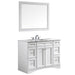 Vinnova Naples 48" Vanity in White with Carrara White Marble Countertop - with Mirror