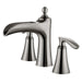 Vinnova Ukiah Two Handle 8 Inch Widespread Bathroom Faucet Brushed Nickel Finish Side View