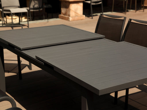 Whiteline Mod -    Black Alum Outdoor Extendable Dining Table DT1567 - PrimeFair