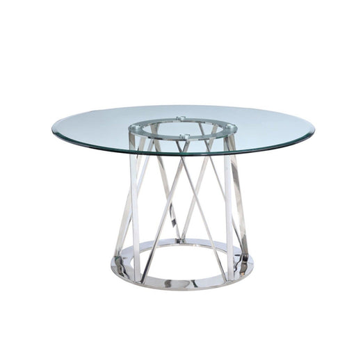 Whiteline Mod - Clear  Hanover Dining Table DT1468 - PrimeFair