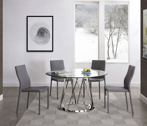 Whiteline Mod - Clear  Hanover Dining Table DT1468 - PrimeFair
