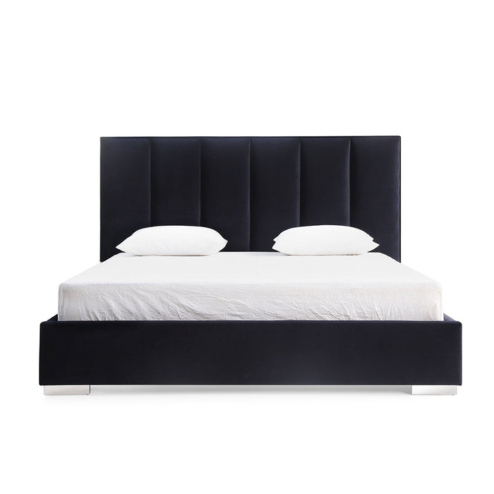 Whiteline Mod -  Velvet King Bed BK1655 - PrimeFair