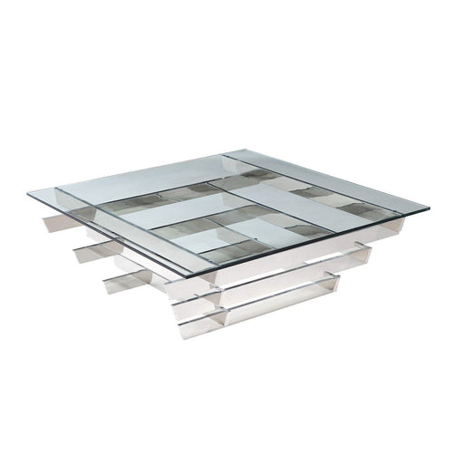 Whiteline Mods - Glass Aura Coffee Table CT1376-R - PrimeFair