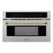 ZLINE Autograph Edition 30” 1.6 cu ft. Built-in Convection Microwave Oven in Stainless Steel with Accents MWOZ-30