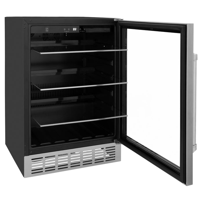 ZLINE 24 in. Monument 154 Can Beverage Fridge in Stainless Steel (RBV-US-24)