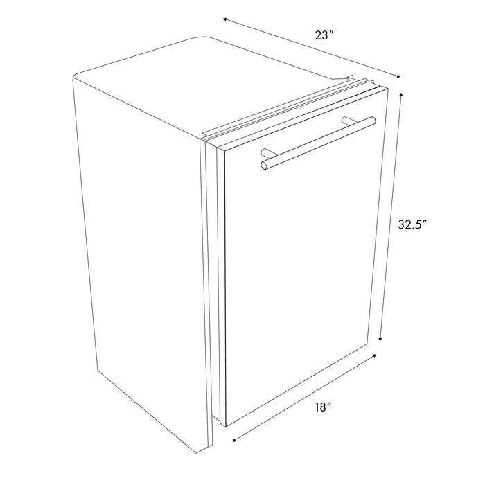 Compact Top Control Dishwasher 120-Volt with Stainless Steel Tub Dimensions