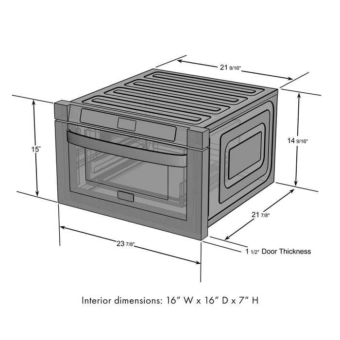 ZLINE 24" 1.2 cu. ft. Built-in Microwave Drawer in Stainless Steel 