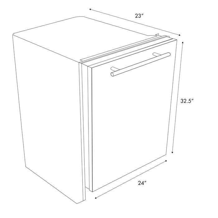 Top Control Dishwasher 120-Volt with Stainless Steel Tub Dimensions