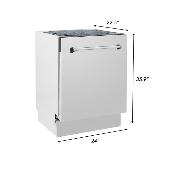 ZLINE 24" Top Control Tall Tub Dishwasher in Custom Panel Ready