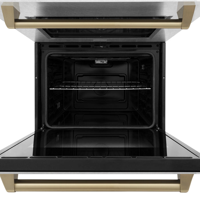 ZLINE 30" Autograph Edition Double Wall Oven with Self Clean and True Convection in DuraSnow® Stainless Steel