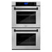 ZLINE 30" Autograph Edition Double Wall Oven with Self Clean and True Convection in DuraSnow® Stainless Steel