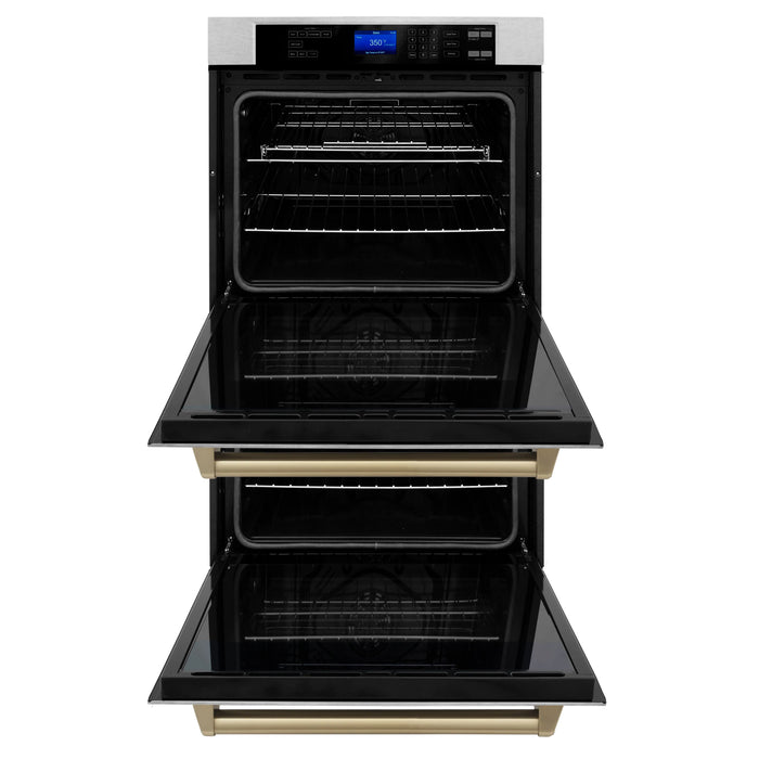 ZLINE 30" Autograph Edition Double Wall Oven with Self Clean and True Convection in DuraSnow® Stainless Steel