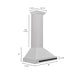 ZLINE 30" Autograph Edition Stainless Steel Range Hood and Color Handle Option