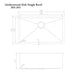 ZLINE 30" Meribel Undermount Single Bowl Kitchen Sink with Bottom Grid