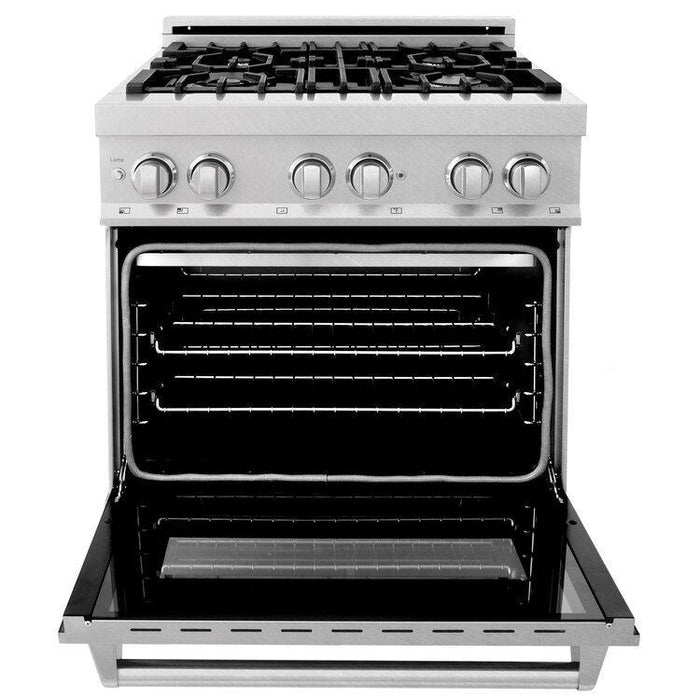 ZLINE 30" Professional Dual Fuel Range With Gas Stove and Electric Oven in Dura Snow Stainless Steel