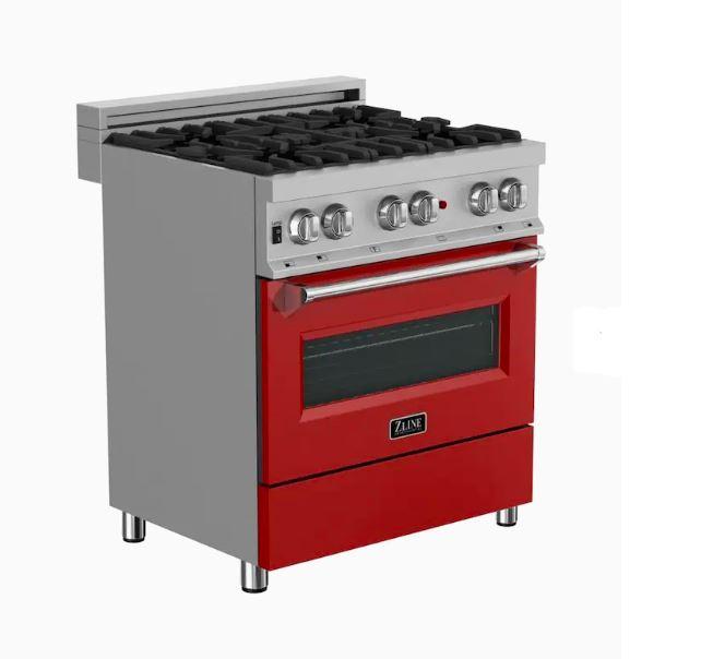 ZLINE 30" Professional Dual Fuel Range With Gas Stove and Electric Oven in Dura Snow Stainless Steel