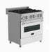 ZLINE 30" Professional Dual Fuel Range With Gas Stove and Electric Oven in Dura Snow Stainless Steel