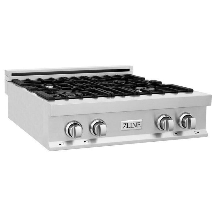 ZLINE 30” Professional Stainless Steel Gas Rangetop with 4 Gas Burners