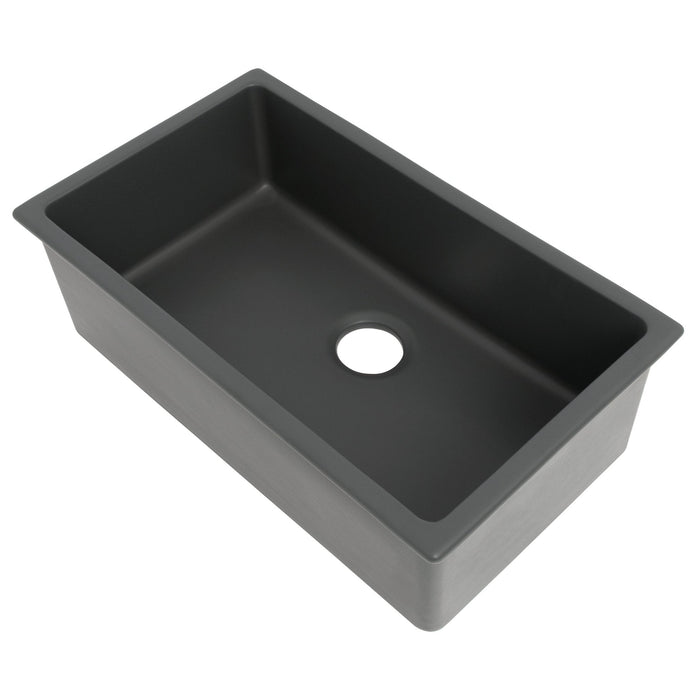 ZLINE 30" Rome Dual Mount Single Bowl Fireclay Kitchen Sink with Bottom Grid